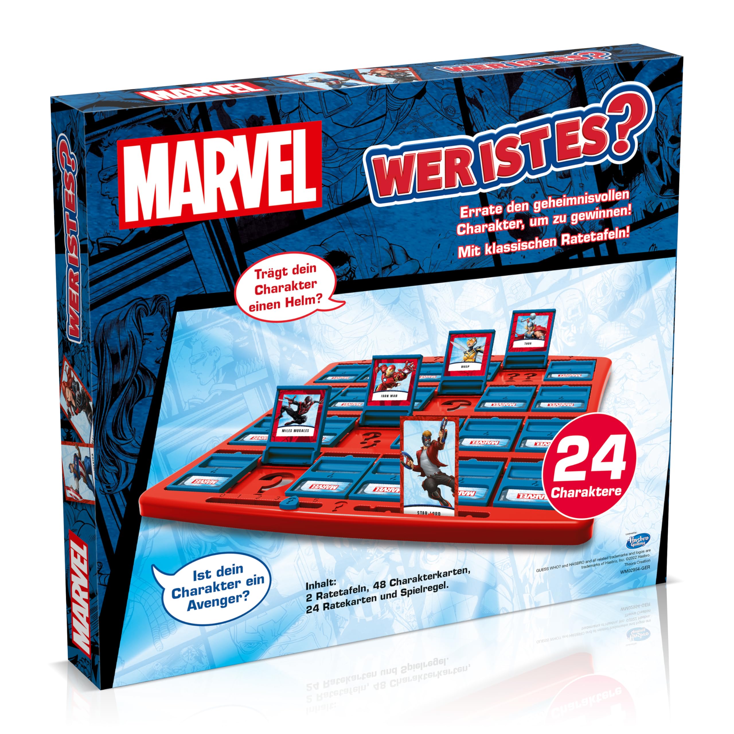 Winning Moves Wer ist es? Marvel Edition Brettspiel 2 Spieler Ratespiel