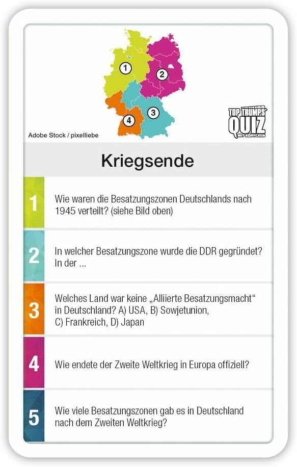 Top Trumps Quiz Deutschland Kartenspiel 100 Karten ab 8 Jahren