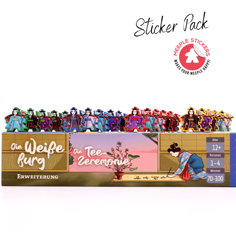 Meeple Sticker White Castle Matcha Sticker Set Geisha