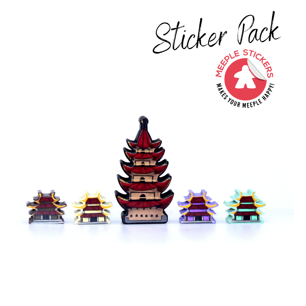 Meeple Sticker Bitoku Sticker Set beidseitig