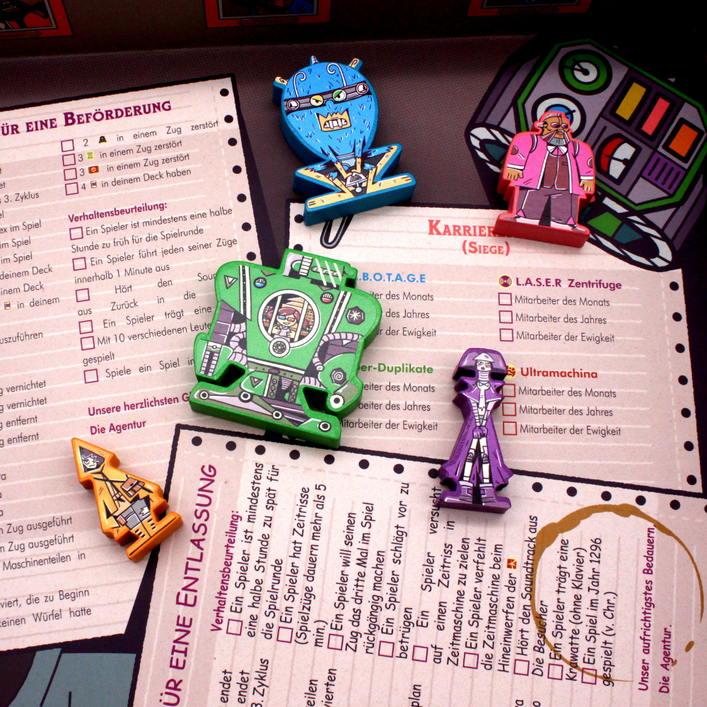 Meeple Sticker The Loop Sticker Set beidseitig Time Agent