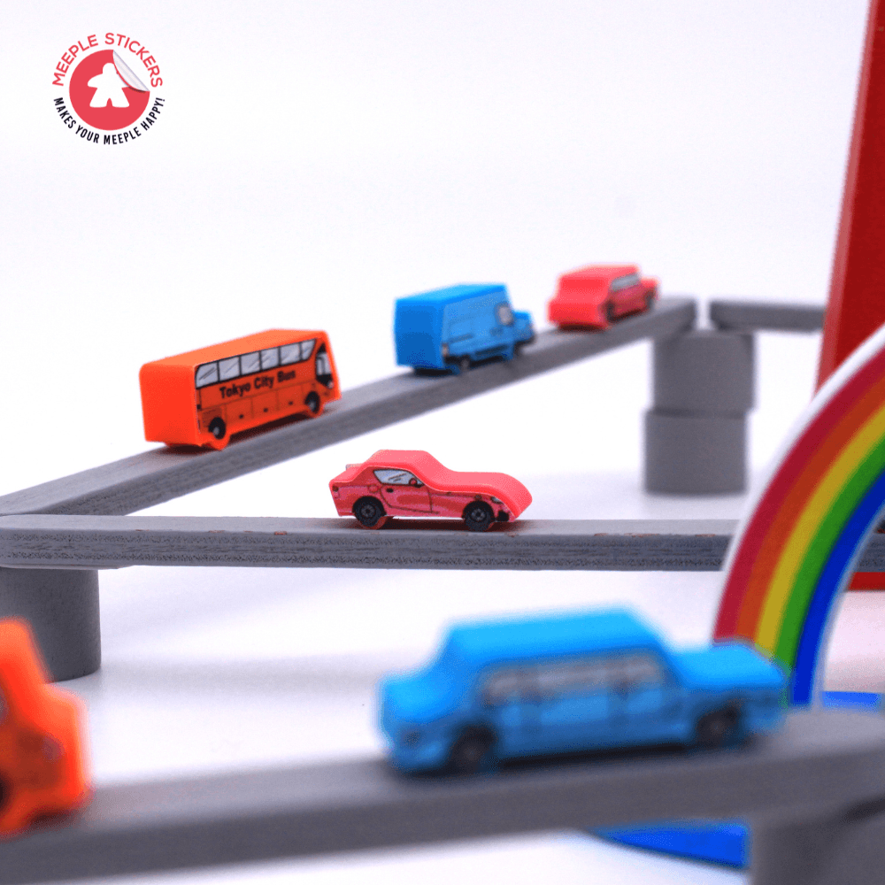 Meeple Sticker Tokyo Highway Rainbow City Sticker Set