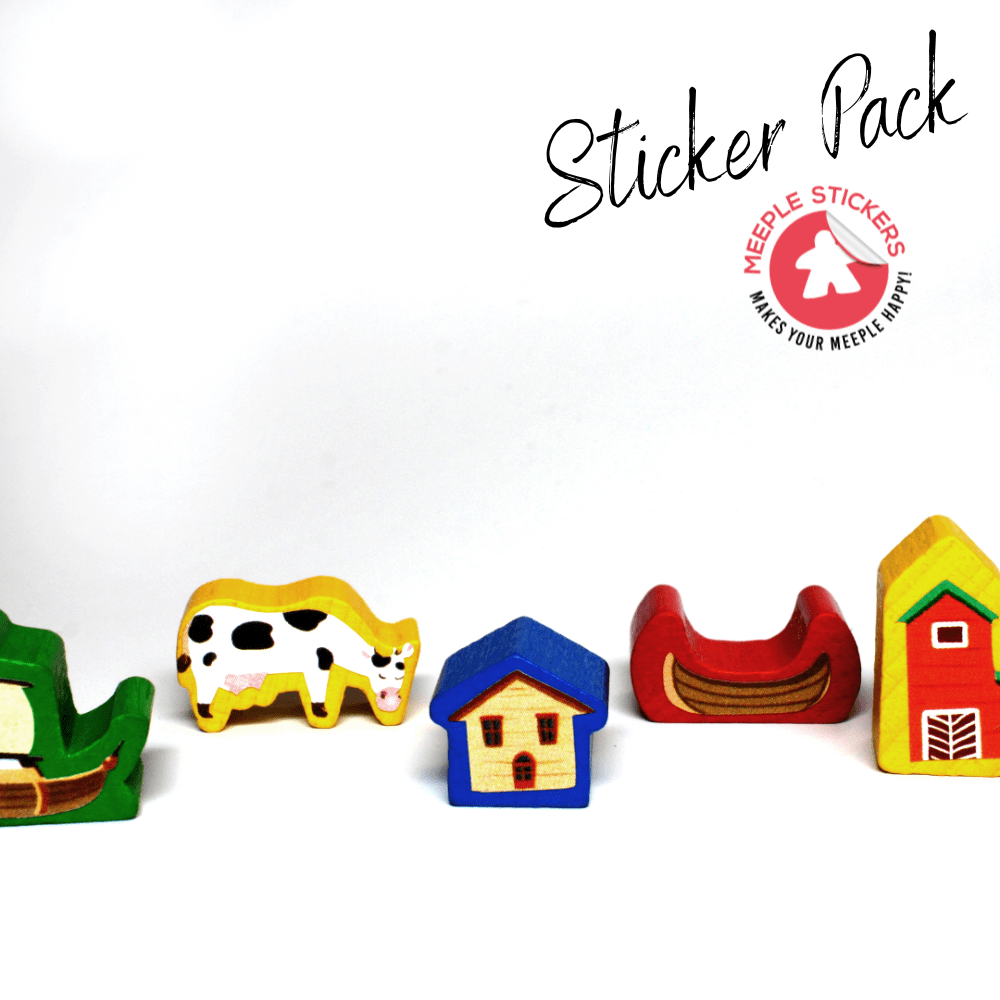 Meeple Sticker Boonlake Aufkleber Set doppelseitig