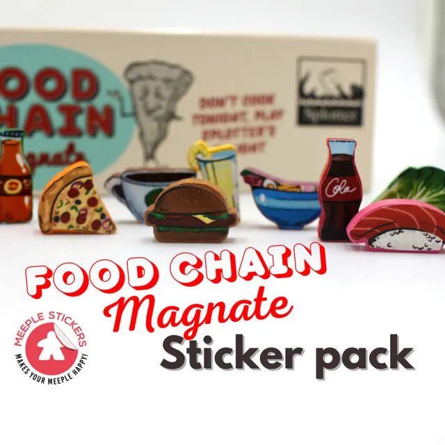 Meeple Sticker Food Chain Magnate Ketchup Sticker Set Erweiterung