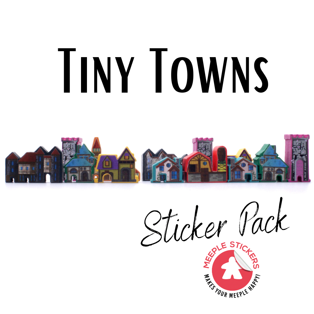 Meeple Sticker Tiny Towns Sticker Set Meeple doppelseitig