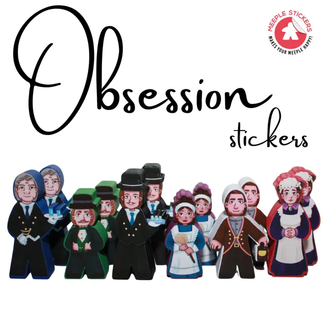 Meeple Sticker Obsession Aufkleber Set doppelseitig