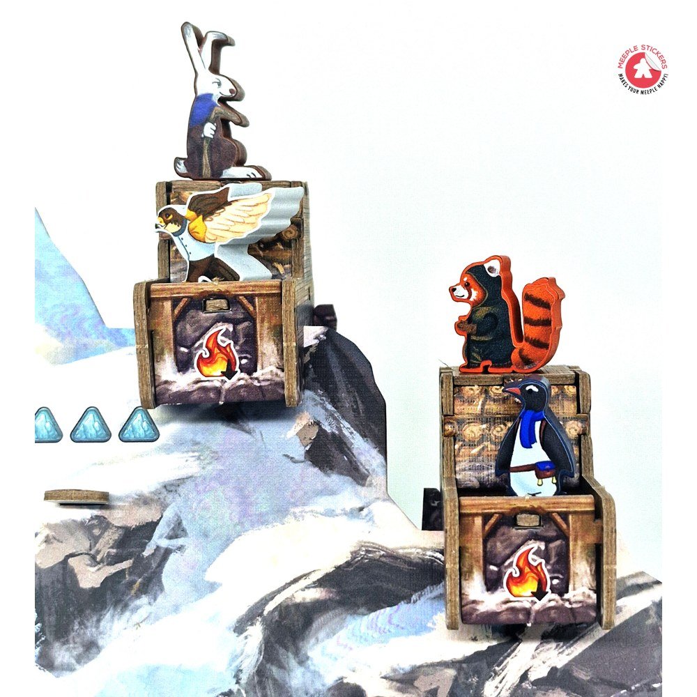 Meeple Sticker Everdell Silverfrost Aufkleber Set doppelseitig