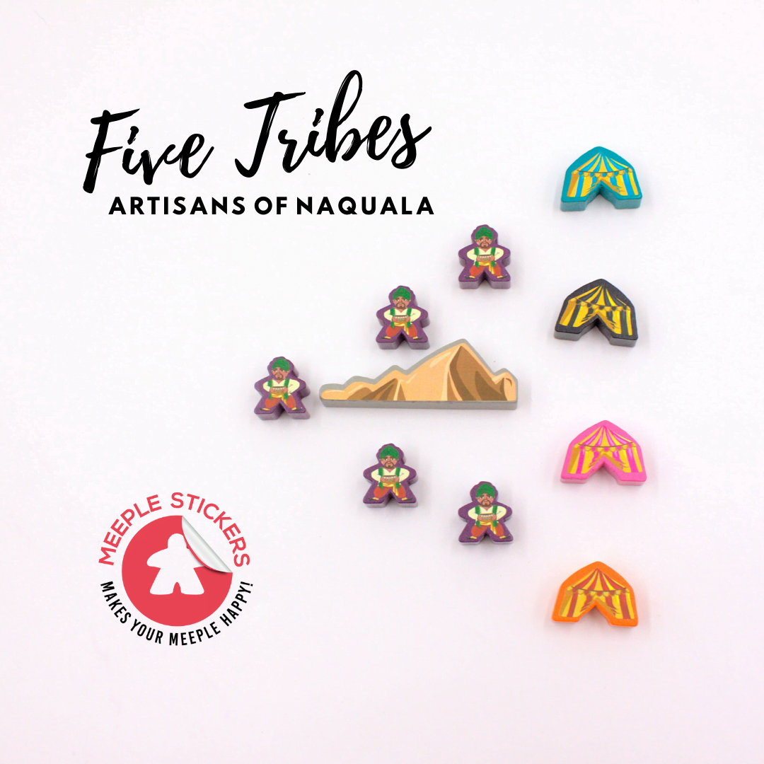 Meeple Sticker Five Tribes Artisans Sticker Set doppelseitig