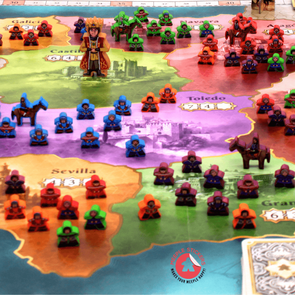 Meeple Sticker El Grande Sticker Set Aufkleber beidseitig