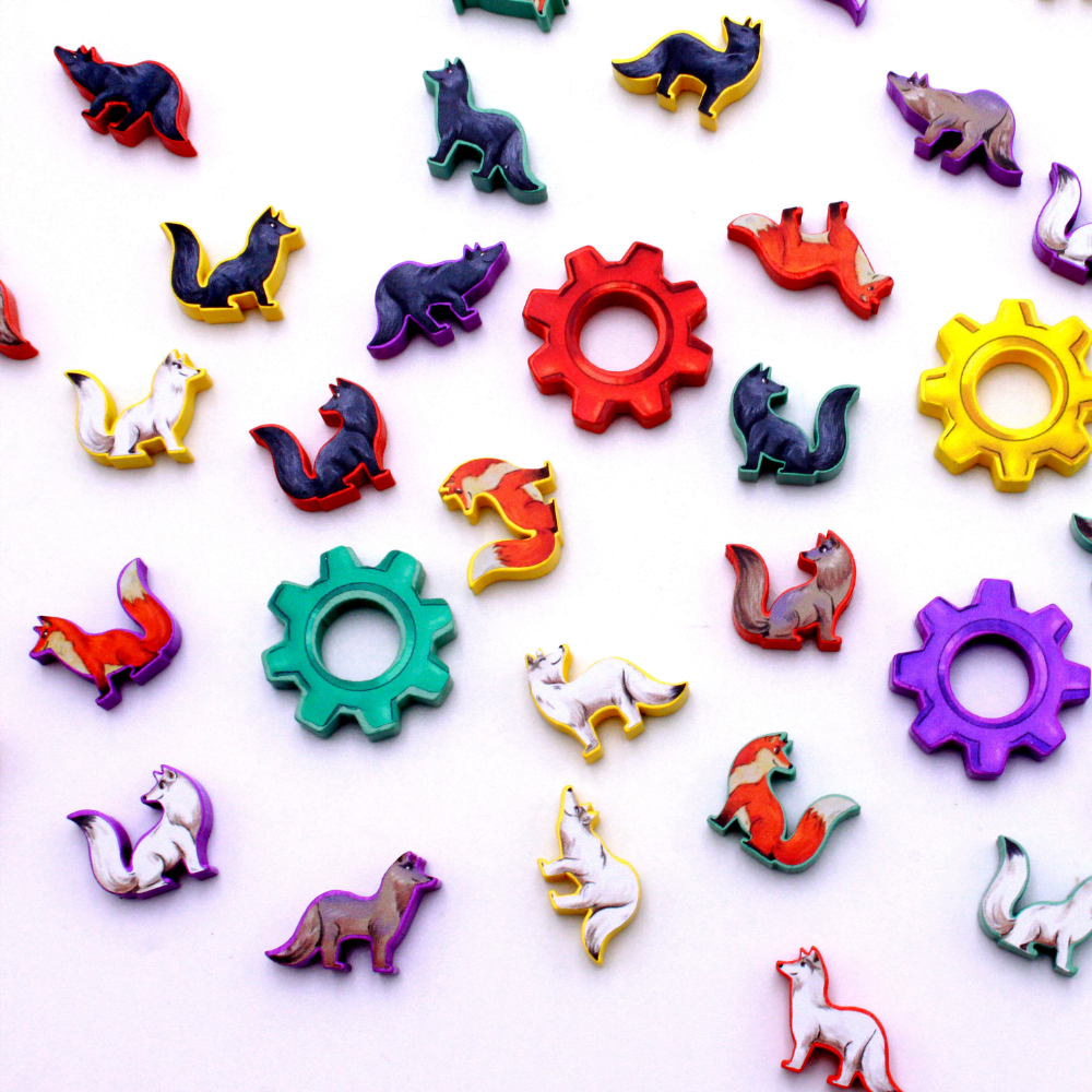 Meeple Sticker The Fox Experiment Sticker Set Füchse
