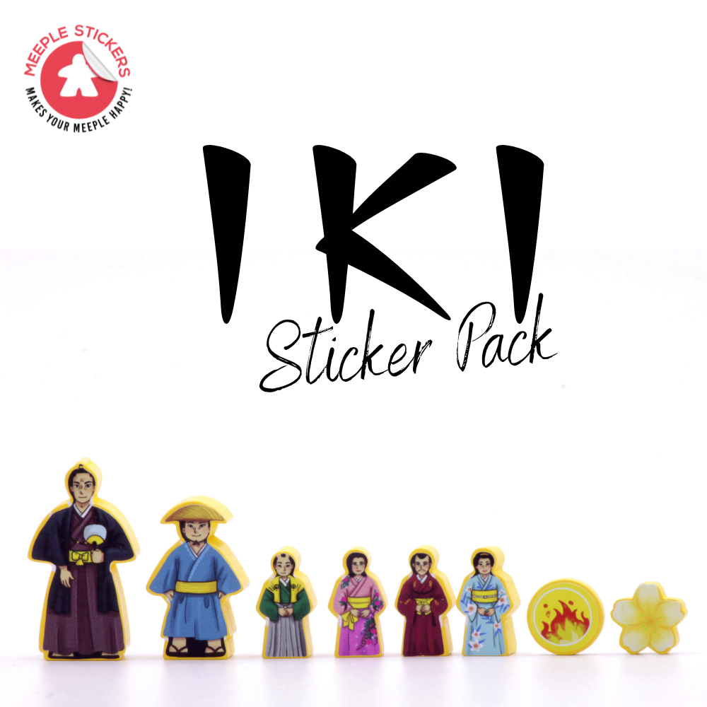 Meeple Stickers Iki Sticker Set Aufkleber Brettspiel doppelseitig