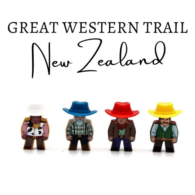 Meeple Sticker Great Western Trail New Zealand Sticker Set