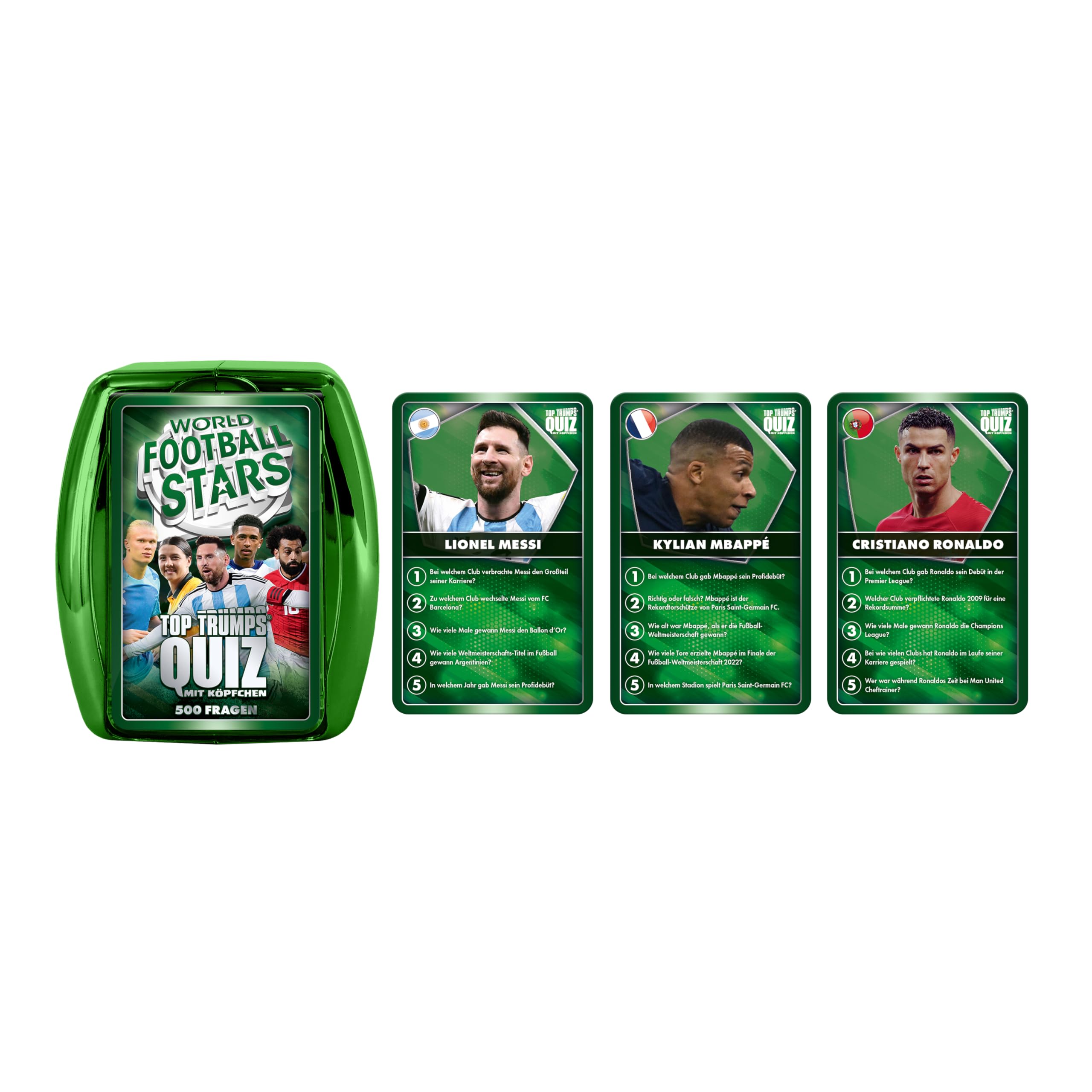 Top Trumps Quiz Weltfussballstars Kartenspiel 100 Karten ab 8 J.