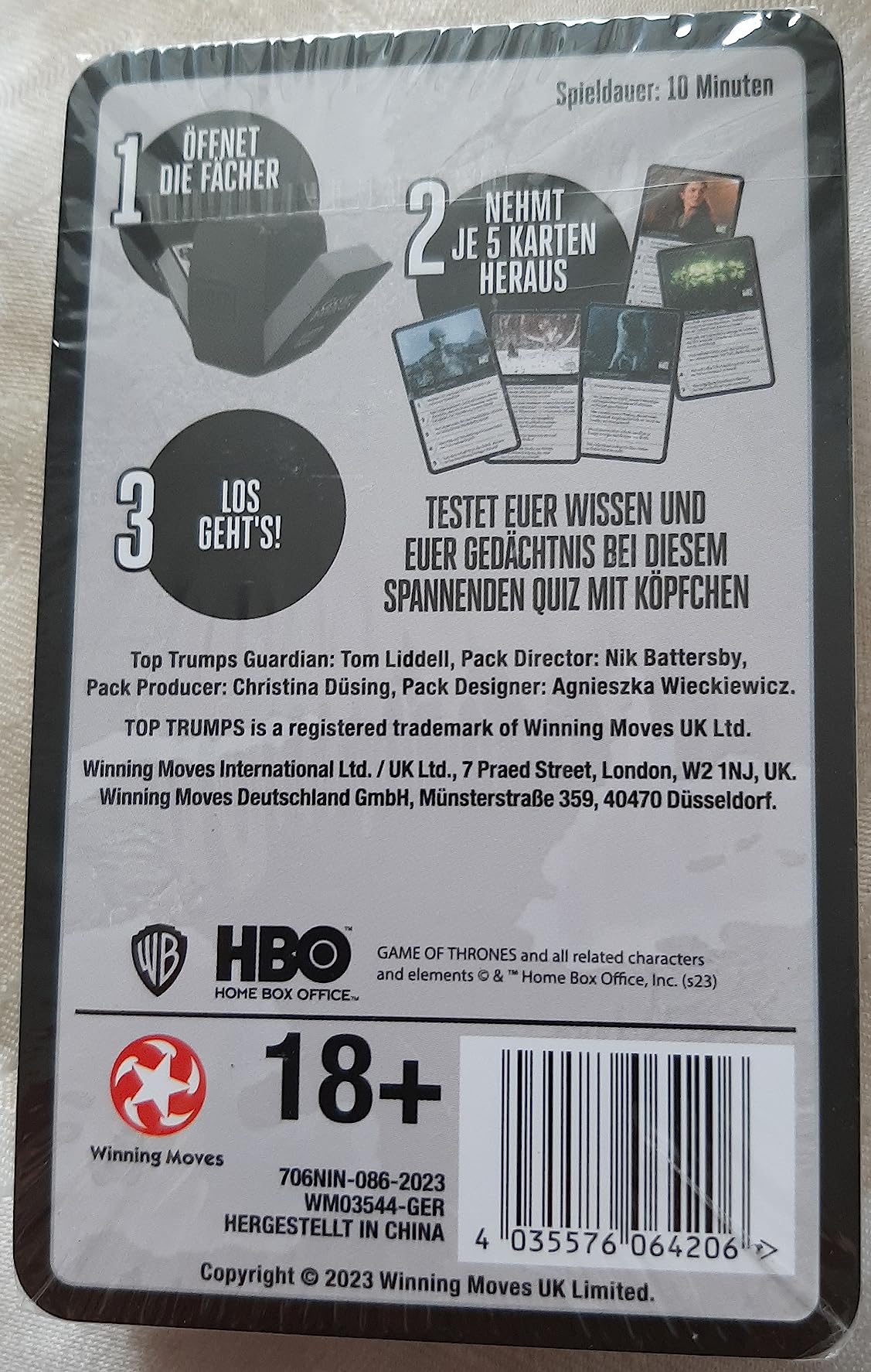 Winning Moves Top Trumps Quiz Game of Thrones Kartenspiel ab 18