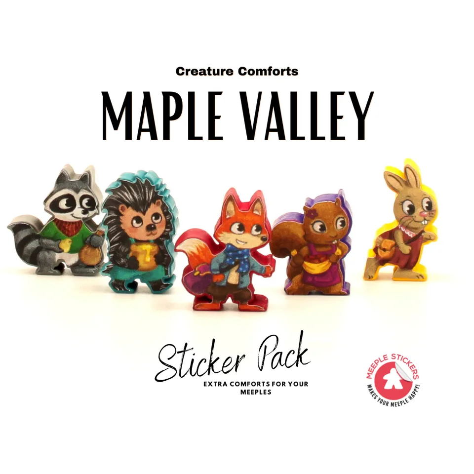 Meeple Sticker Stickers Maple Valley Sticker-Set Tiermotive