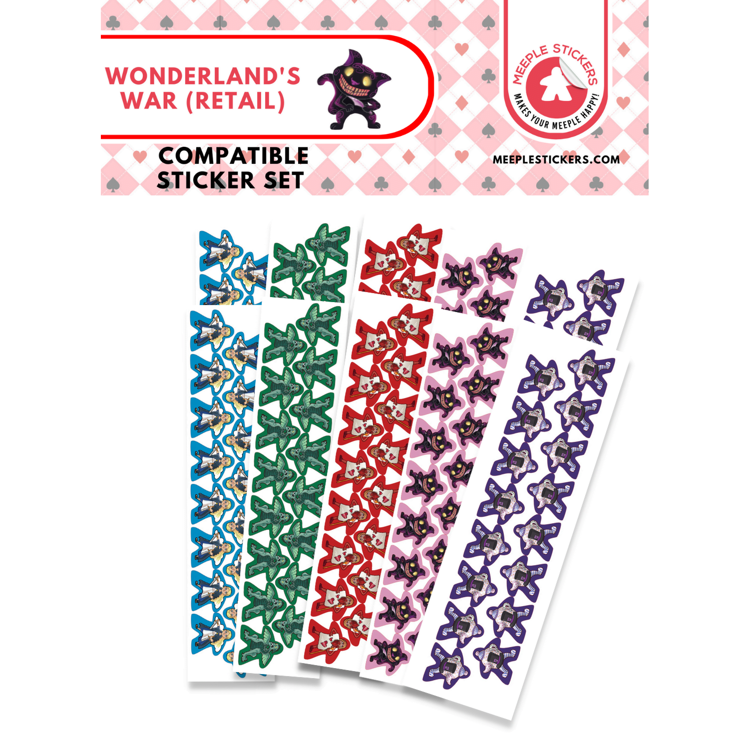 Meeple Sticker Wonderlands War Retail Sticker Set beidseitig